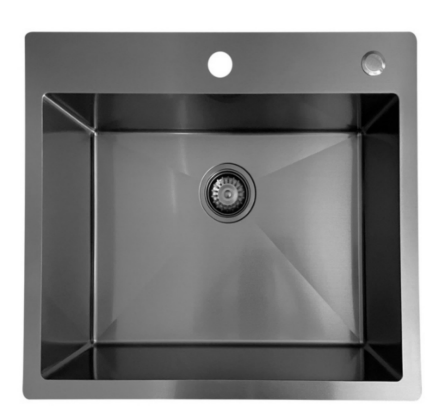 OEM HT2522S(Black) 25*22*9 inch topmount/drop-in single sink bowl stainless steel kitchen sink 