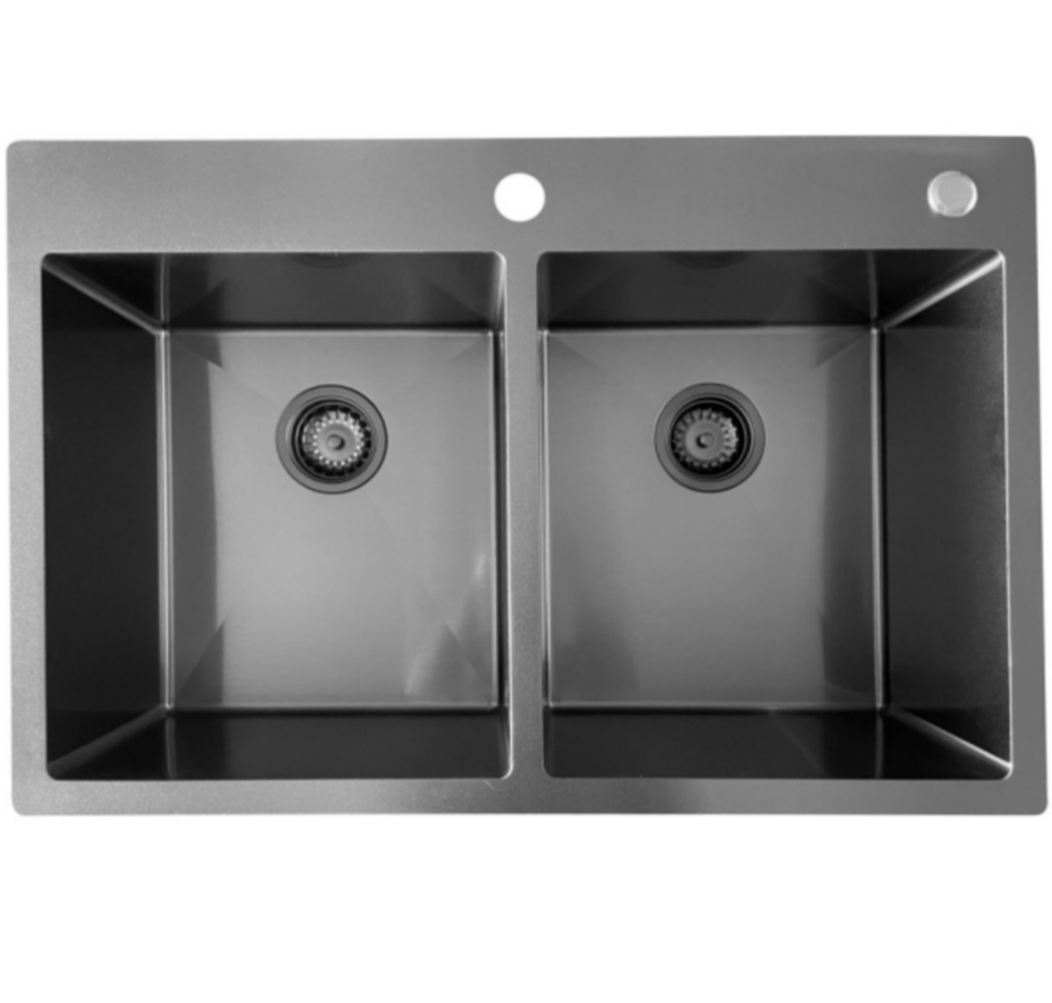 OEM HT3322H（Black）33*22*9 inch topmount double sink bowls stainless steel sink for kitchen