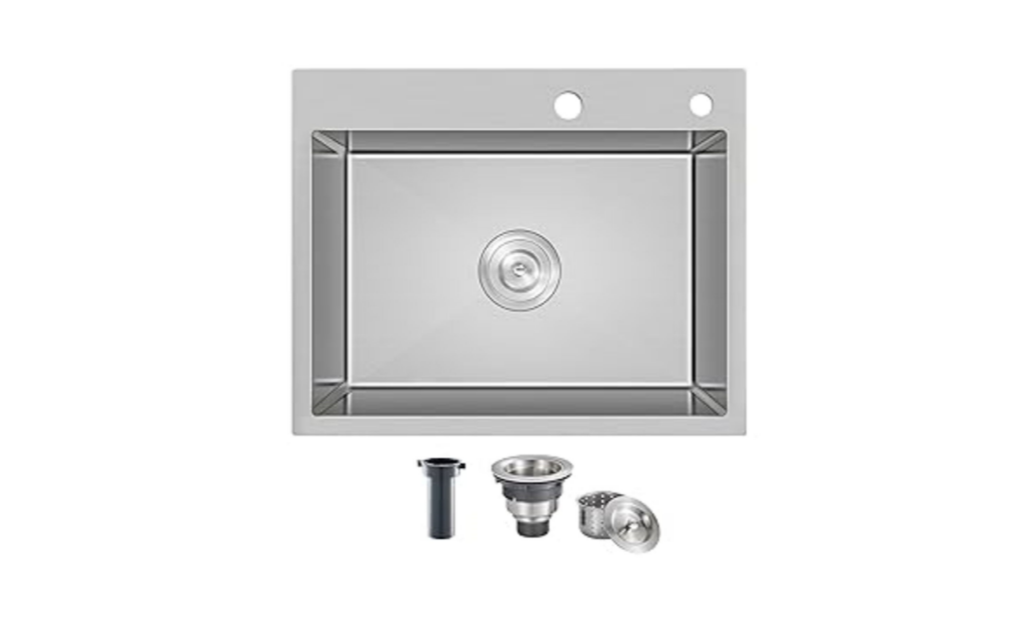 OEM HT2020S 20*20*9 inch topmount/drop-in single sink bowl stainless steel kitchen sink 