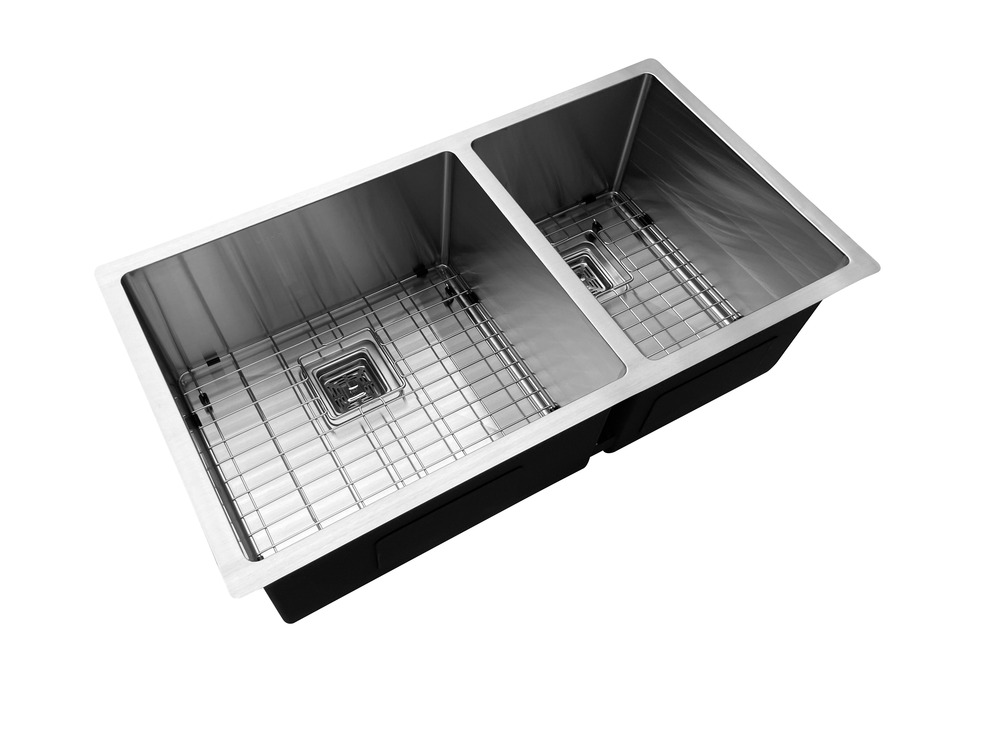 OEM HU3318O 6040 33* 18* 10 inch undermount double sink bowl Stainless Steel Kitchen Sink 