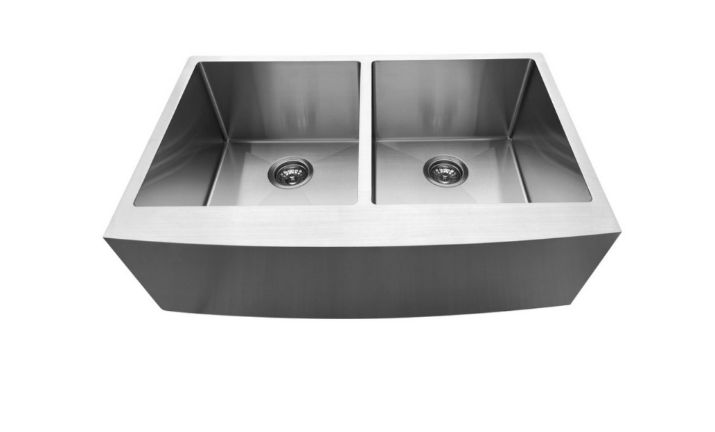 OEM HD3322O 5050 33*22*10 inch undermount apron front double sink bowl stainless steel kitchen sink 