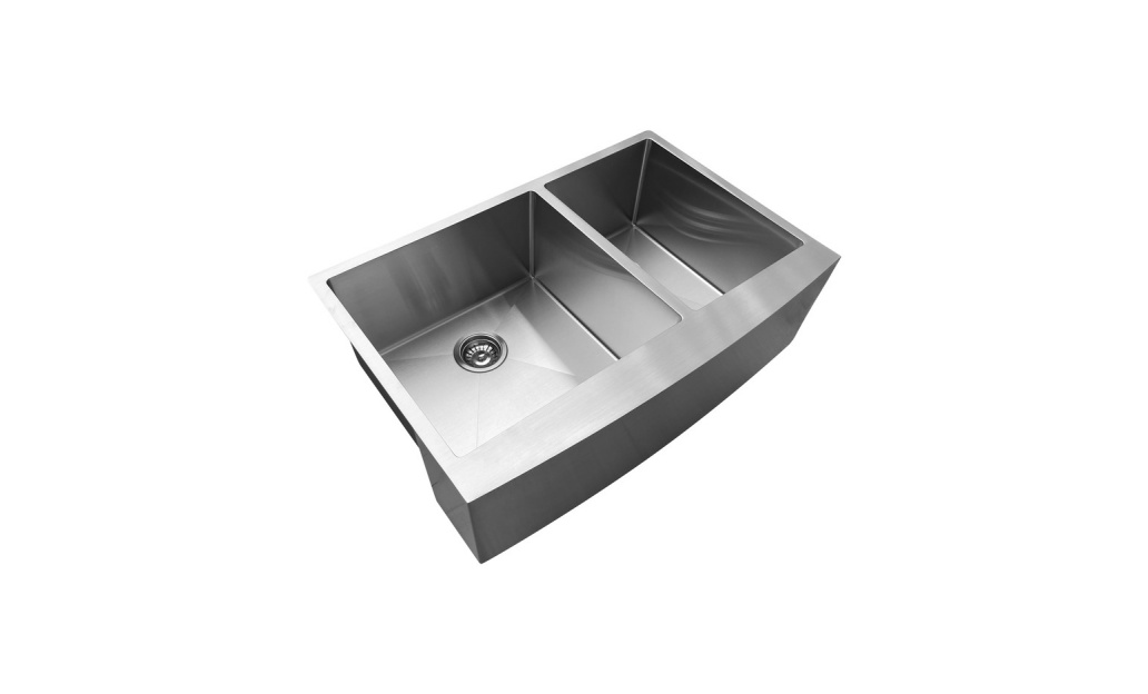 OEM HD3322O 6040 33*22* 10 inch undermount apron front double sink bowl stainless steel kitchen sink 