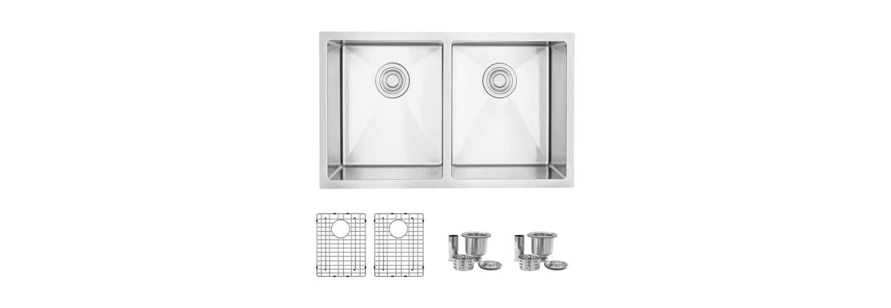 OEM HU3118H 31* 18* 10 inch undermount double sink bowls stainless steel kitchen sink