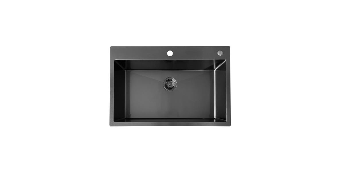 OEM HT3322S 33*22*9 inch black topmount/drop-in single sink bowl stainless steel kitchen sink 