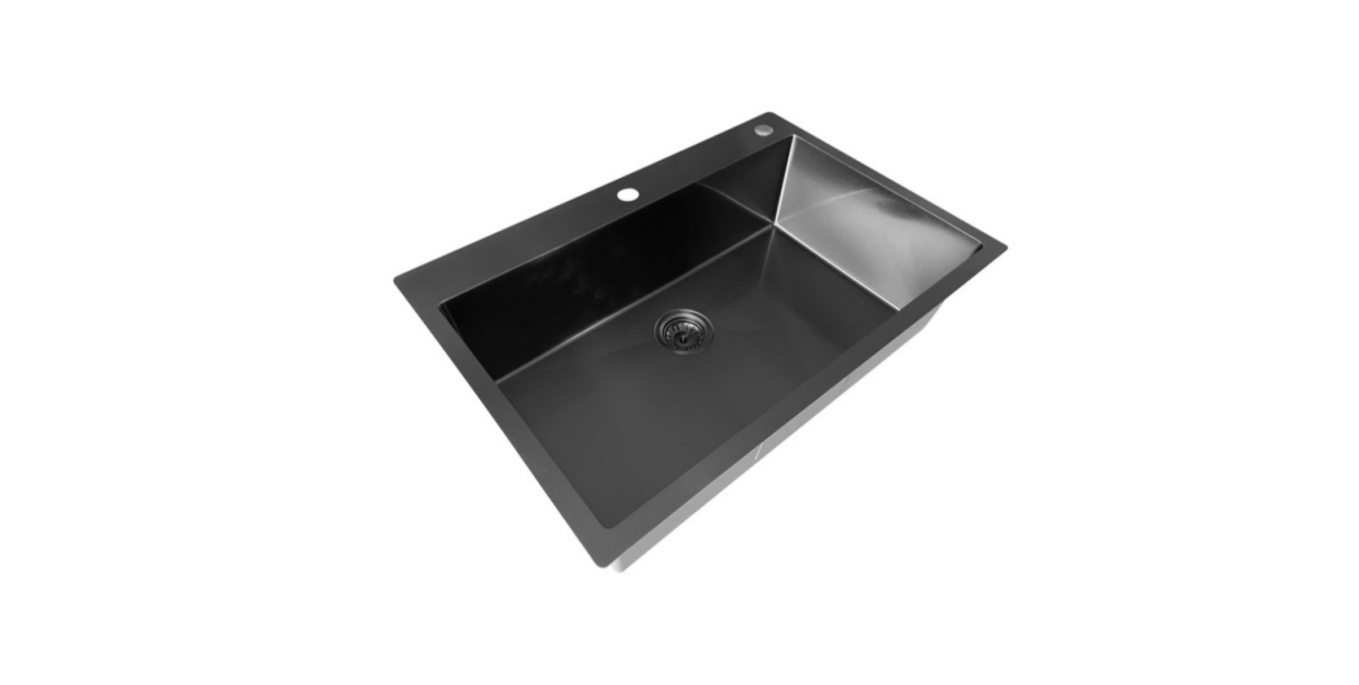 OEM HT3322S 33*22*9 inch black topmount/drop-in single sink bowl stainless steel kitchen sink 