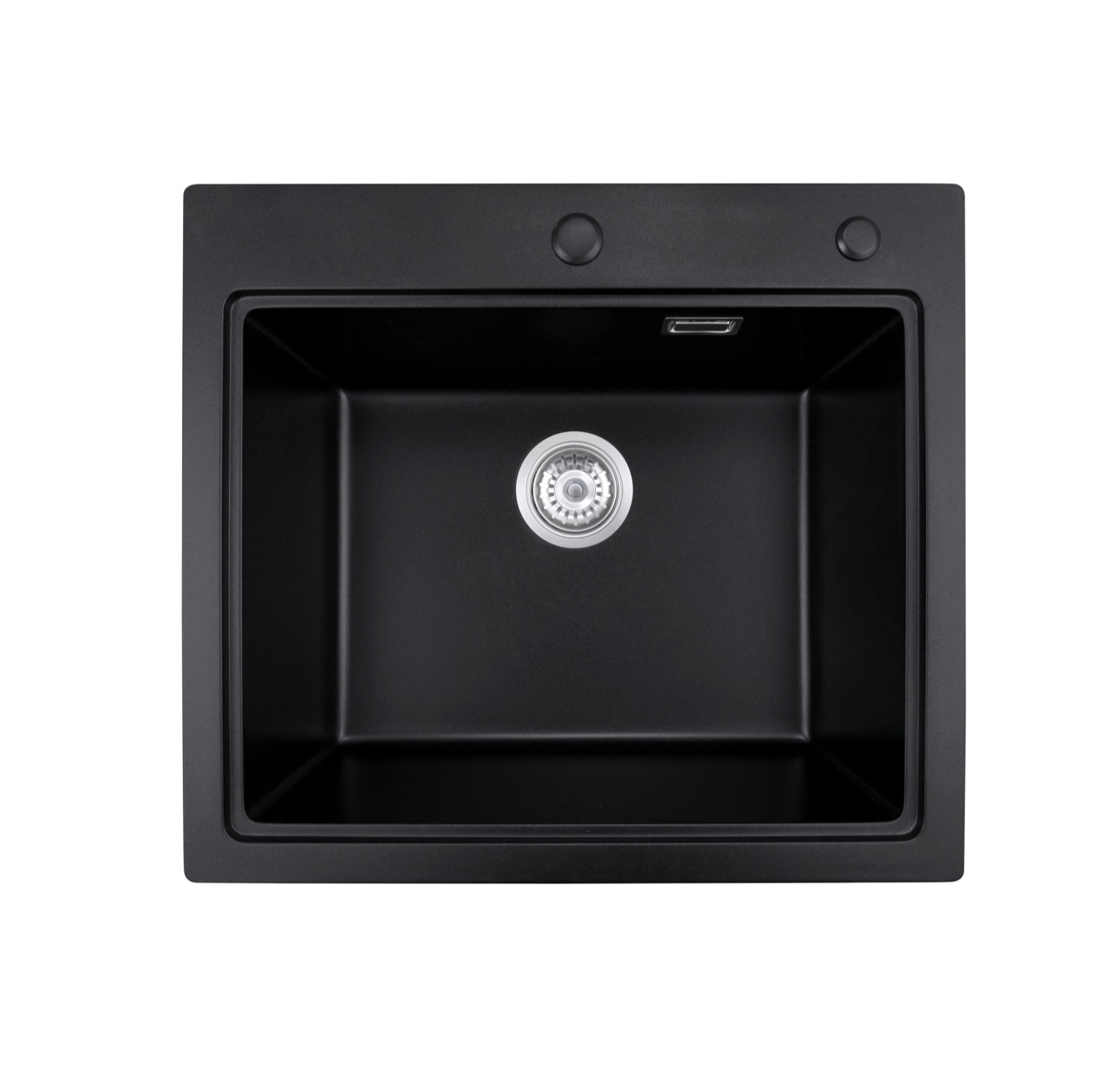 OEM BLM-GT5852S 23*20*8 inch topmount/drop-in single sink bowl black quartz sink for kitchen