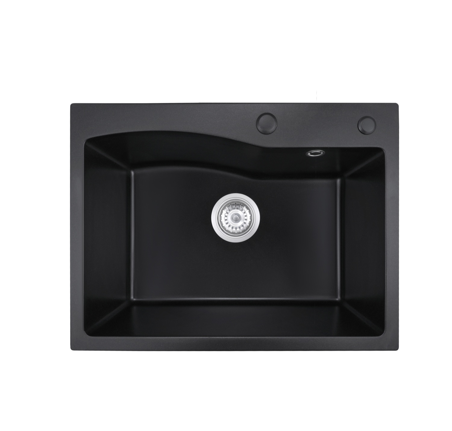 OEM BLM-GT6045SA1 24*18*8 inch topmount/drop-in single sink bowl black quartz sink for kitchen