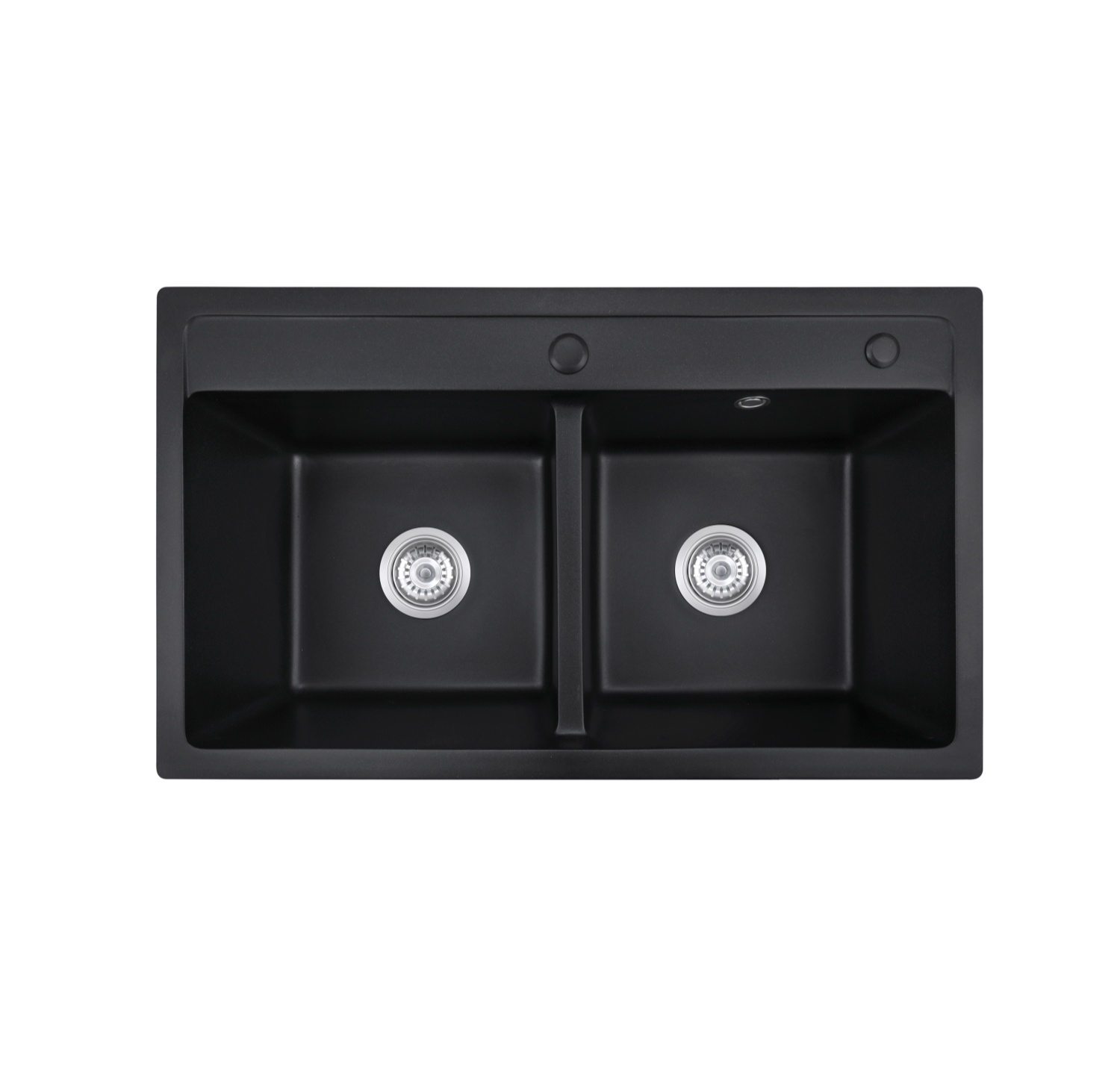 OEM BLM-GT7947D 31*19*8 inch topmount double sink bowls black quartz sink for kitchen