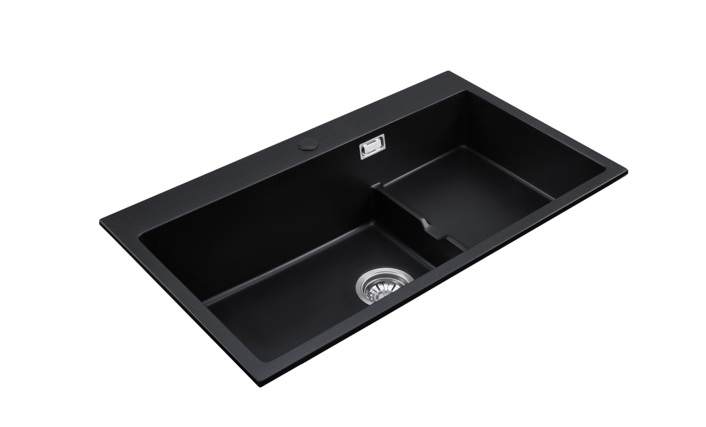 OEM BLM-GT8048SX 31*19*8 inch topmount single sink bowl black quartz sink for kitchen/hotel